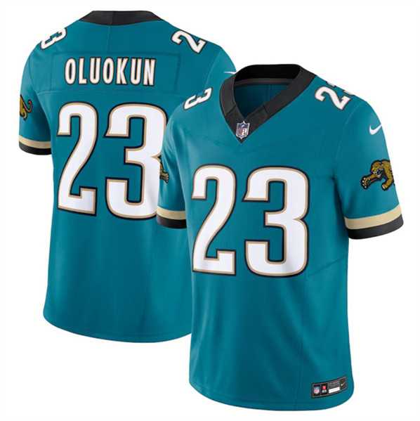 Men & Women & Youth Jacksonville Jaguars #23 Foye Oluokun Teal 2024 F.U.S.E. Prowler Throwback Vapor Limited Football Stitched Jersey